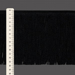 SMOOTH FINE FRINGE 13,8cm BLACK 10m