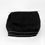 SMOOTH FINE FRINGE 13,8cm BLACK 10m