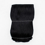 SMOOTH FINE FRINGE 13,8cm BLACK 10m