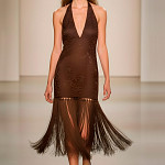 SMOOTH FINE FRINGE 13,8cm BROWN 10m