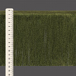 SMOOTH FINE FRINGE 13,8cm MOSS GREEN 10m