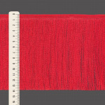 SMOOTH FINE FRINGE 13,8cm RED 10m