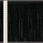 SMOOTH FINE FRINGE 19,8cm BLACK 10m