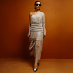 SMOOTH FINE FRINGE 19,8cm CHAMPAGNE 10m