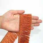 SMOOTH FINE FRINGE 4,8cm BURNT BROWN/COVER 10m
