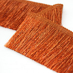 SMOOTH FINE FRINGE 4,8cm BURNT BROWN/COVER 10m