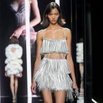 SMOOTH FINE FRINGE 4,8cm GRAY/SILVER 10m