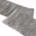 SMOOTH FINE FRINGE 4,8cm GRAY/SILVER 10m