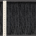 SMOOTH FRINGE 18,8cm BLACK/SILVER 10m