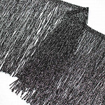 SMOOTH FRINGE 18,8cm BLACK/SILVER 10m