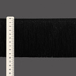 SMOOTH GLOW FRINGE 9,9cm BLACK 10m