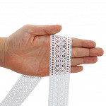 SOFT BALL LACE 3,5cm WHITE 30m / ENTREDOSE ENCAJE OJITO CHICO 3,5cm BLANCO 30m