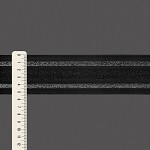 STRIPED ELASTIC MOONLIGHT 5,3cm BLACK/SILVER 25m / ELÁSTICO RAYADO MOONLIGHT 5,3cm NEGRO/PLATA 25m