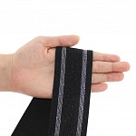 STRIPED ELASTIC MOONLIGHT 5,3cm BLACK/SILVER 25m / ELÁSTICO RAYADO MOONLIGHT 5,3cm NEGRO/PLATA 25m