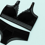 STRIPED LEAKED ELASTIC 4,8cm BLACK 25m / ELÁSTICO RAYADO COM FUGAS 4,8cm NEGRO 25m