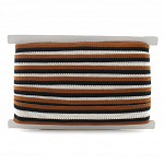 STRIPED RIGID RIBBON 2,7cm BROWN/BLACK/CHAMPAGNE 20m / CINTA RÍGIDA RAYADA 2,7cm MARRÓN/NEGRO/CHAMPÁN 20m