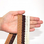 STRIPED X CROCHET ELASTIC 5cm BEIGE/BROWN/CHAMPAGNE 25m / ELÁSTICO X CROCHÊ RAYADO 5cm BEIGE/MARRÓN/CHAMPÁN 25m