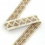 SYMMETRICAL LACE RUSTIC ZIG ZAG 2,1cm RAW/JUTE 30m  /  ENTREDOSE ENCAJE RÚSTICO ZIG ZAG 2,1cm CRUDO/YUTE 30m