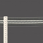 TAYLA ETHNIC STRIPED ELASTIC 4,2cm CHAMPAGNE/BLACK 25m