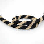 THICK CORD 12mm BLACK/BEIGE 30m