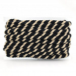 THICK CORD 12mm BLACK/BEIGE 30m