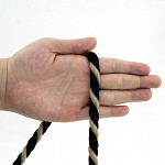 THICK CORD 12mm BLACK/BEIGE 30m