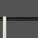 THICK ROPE PIPING LACE 2cm BLACK/SILVER / VIVO CORDÓN GRUESO 2cm NEGRO/PLATA