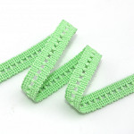 TINY LADDER LACE 1,1cm BABY GREEN 50m / ENCAJE VAINILLA MICRO 1,1cm VERDE BEBÉ 50m