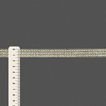 TRIPLE BEAD PASSEMENTERIE 1,4cm RAW/SILVER/CHAMPAGNE 20m