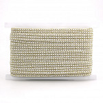 TRIPLE BEAD PASSEMENTERIE 1,4cm RAW/SILVER/CHAMPAGNE 20m