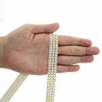 TRIPLE BEAD PASSEMENTERIE 1,4cm RAW/SILVER/CHAMPAGNE 20m