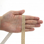 TRIPLE BEAD PASSEMENTERIE 1,4cm RAW/SILVER/GOLD/BEIGE 20m