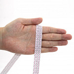 TRIPLE BEAD PASSEMENTERIE 1,4cm RAW/SILVER/PINK 20m