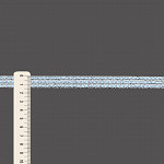 TRIPLE BEAD PASSEMENTERIE 1,4cm RAW/SILVER/SKY BLUE 20m