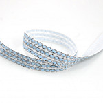 TRIPLE BEAD PASSEMENTERIE 1,4cm RAW/SILVER/SKY BLUE 20m