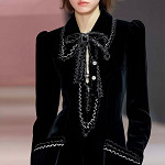 VELVETY SCROLL GIMP ELASTIC 2,4cm BLACK 20m