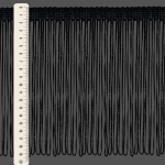 VISCOSE FRINGE 15cm BLACK 10m / FLECO VISCOSA 15cm NEGRO 10m