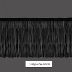 VISCOSE FRINGE 50cm BLACK 10m / FLECO VISCOSA 50cm NEGRO 10m