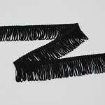 VISCOSE FRINGE 5cm BLACK 10m / FLECO VISCOSA 5cm NEGRO 10m