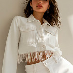 VISCOSE FRINGE 5cm WHITE 10m / FLECO VISCOSA 5cm BLANCO 10m