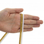 VIVO CROCHÊ 1,2cm BRANCO/OURO / CROCHET PIPING LACE 1,2cm WHITE/GOLD / CROCHET VIVO 1,2cm BLANCO/ORO