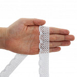 WIDE LACE 2,6cm WHITE 10m / ENCAJE ANCHO 2,6cm BLANCO 10m