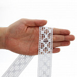 XX LACE 3,6cm WHITE 30m / ENCAJE XX 3,6cm BLANCO 30m