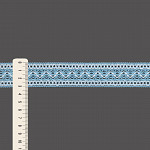 ZIG ZAG BALL LACE 3,1cm BABY BLUE/RAW 30m