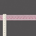 ZIG ZAG BALL LACE 3,1cm BABY PINK/RAW 30m / ENCAJE OJITO ZIG ZAG 3,1cm ROSA BEBÉ/CRUDO 30m