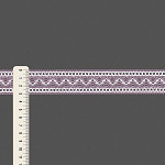 ZIG ZAG BALL LACE 3,1cm LILAC/RAW 30m / ENCAJE OJITO ZIG ZAG 3,1cm LILA/CRUDO 30m