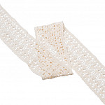 ZIG ZAG BALL LOLLA LACE 5,8cm RAW 30m / ENCAJE ZIG ZAG BOLA LOLLA 5,8cm CRUDO 30m