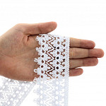 ZIG ZAG BOLINHA LOLLA ENCAJE 5,5cm BLANCO / ZIG ZAG BALL LACE LOLLA 5,5cm WHITE