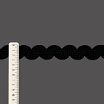 ZIG ZAG CORD PASSEMENTERIE 3cm BLACK 20m