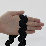 ZIG ZAG CORD PASSEMENTERIE 3cm BLACK 20m